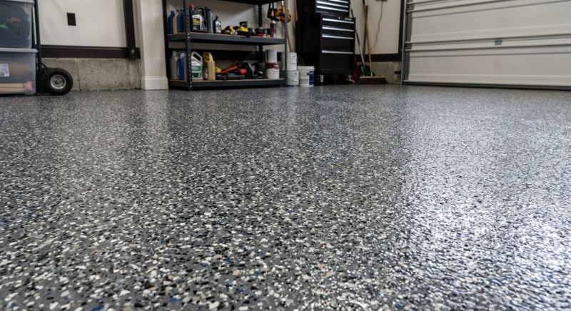 Speckled Garage Floor Painting in Alexandria, VA