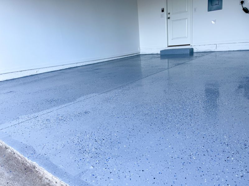 Speckled Garage Floor Painting in Annapolis, MD