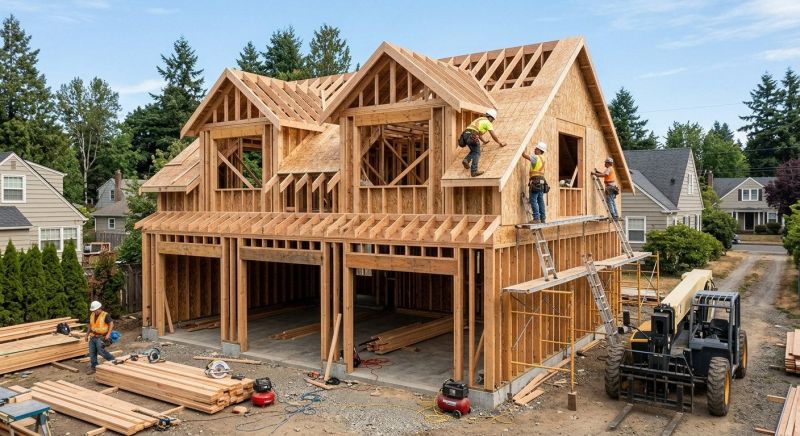 Two Story Garage Construction in Naples, FL